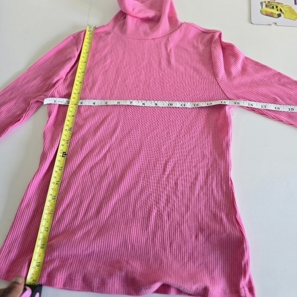 Old Navy Turtle Neck Sweater Pink Women Long Sleeve Strecty Colorful New - Picture 4 of 9